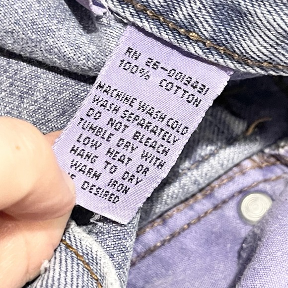 Vintage L.E.I. Riding Wear Purple High-Waisted 90s Jeans USA Made Retro XS/S - Picture 7 of 7